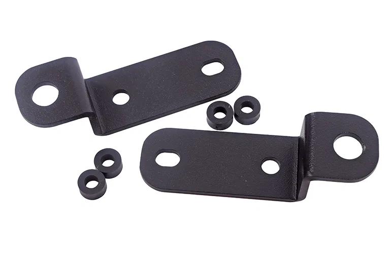 DZ4613 – DEE ZEE Driving/ Fog Light Mounting Bracket, Hood Cowl Mount Powder Coated Mounts One Light Black Steel Set ...